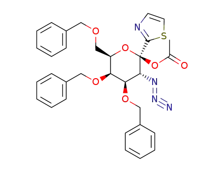 1-O-Acetyl-2-azido-3,4,6-tri-O-benzyl-2-deoxy-1-(2-thiazolyl)-β-D-galactopyranose