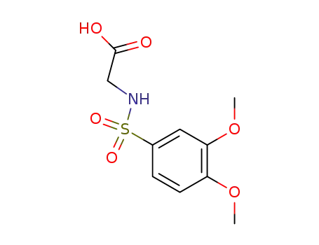 Molecular Structure of 93129-41-0 ({[(3,4-DIMETHOXYPHENYL)SULFONYL]AMINO}ACETIC ACID)