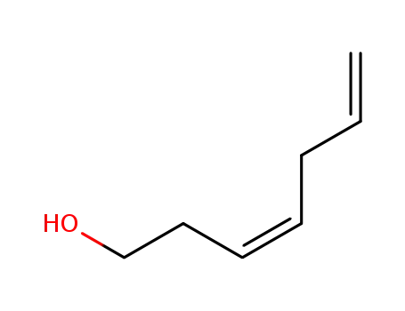 Molecular Structure of 80502-29-0 (3,6-Heptadien-1-ol, (Z)-)