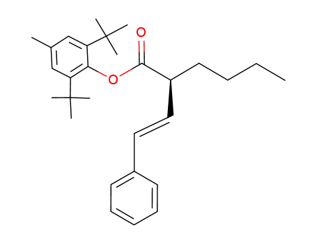 Molecular Structure of 1016627-81-8 ((E)-2,6-di-tert-butyl-4-methylphenyl 2-styrylhexanoate)