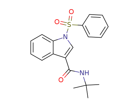 1-(phenylsulfonyl)-N-(1,1-dimethylethyl)indole-3-carboxamide