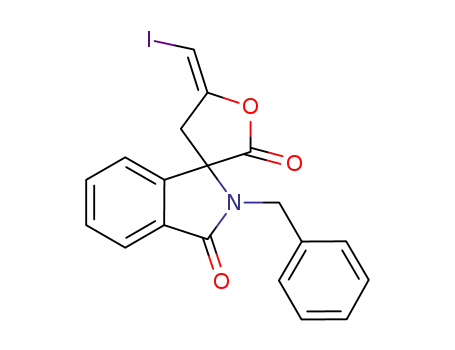 2'-benzyl-5(E)-iodomethylidene-4,5-dihydrospiro[furan-1',3-isoindol-3'-one]-2-one