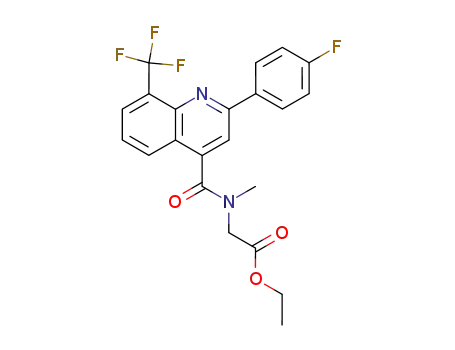 {[2-(4-Fluoro-phenyl)-8-trifluoromethyl-quinoline-4-carbonyl]-methyl-amino}-acetic acid ethyl ester