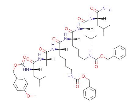 Z(OMe)-Leu-Ala-Lys(Z)-Lys(Z)-Leu-Leu-NH<sub>2</sub>
