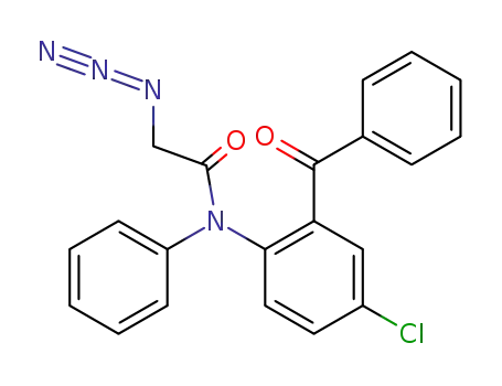 Molecular Structure of 108694-45-7 (Acetamide, 2-azido-N-(2-benzoyl-4-chlorophenyl)-N-phenyl-)