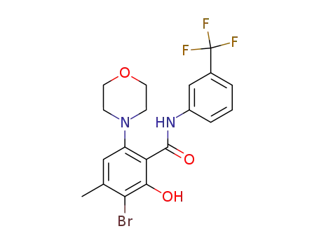 3-Brom-2-hydroxy-4-methyl-6-morpholino-benzoesaeure-(3'-trifluormethylanilid)