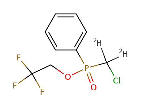 Molecular Structure of 170308-10-8 (2,2,2-trifluoroethyl phenyl(chloro<(2)H2>methyl)phosphinate)