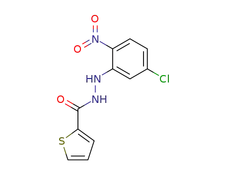 Molecular Structure of 158224-92-1 (2-Thiophenecarboxylic acid, 2-(5-chloro-2-nitrophenyl)hydrazide)