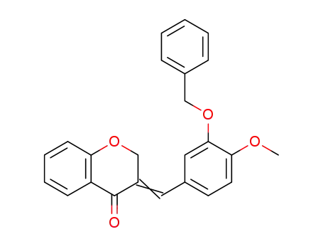Molecular Structure of 71972-49-1 (3-(3-benzyloxy-4-methoxybenzylidene)-2,3-dihydro-4H-1-benzopyran-4-one)