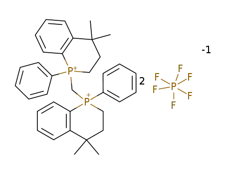 1,1'-(methanediyl)bis(1,2,3,4-tetrahydro-4,4-dimethyl-1-phenylphosphinolinium) bis<hexafluorophosphate(1-)>