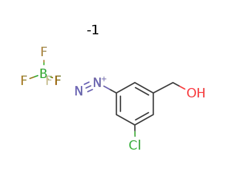 Molecular Structure of 90390-48-0 (Benzenediazonium, 3-chloro-5-(hydroxymethyl)-, tetrafluoroborate(1-))
