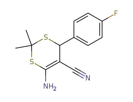 6-Amino-4-(4-fluorophenyl)-2,2-dimethyl-2H,4H-1,3-dithiine-5-carbonitrile