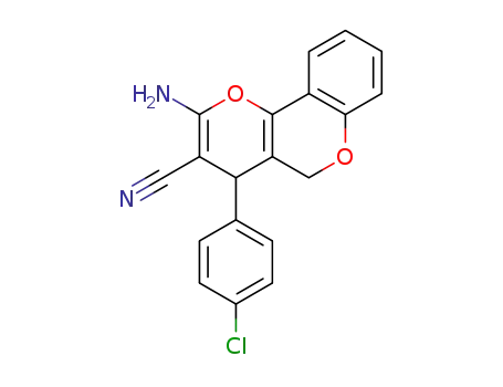 4H,5H-Pyrano[3,2-c][1]benzopyran-3-carbonitrile,
2-amino-4-(4-chlorophenyl)-