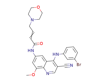 4-morpholin-4-yl-but-2-enoic acid [4-(3-bromo-phenylamino)-3-cyano-8-methoxy-quinolin-6-yl]-amide