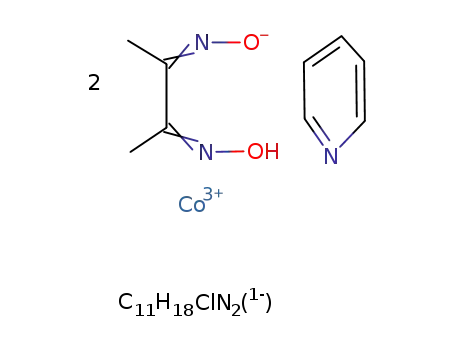 ((CH<sub>3</sub>)2N)2ClC<sub>6</sub>H<sub>4</sub>CH<sub>2</sub><sup>(1-)</sup>*Co<sup>(3+)</sup>*C<sub>5</sub>H<sub>5</sub>N*2(C<sub>4</sub>H<sub>7</sub>N<sub>2</sub>O<sub>2</sub>)<sup>(1-)</sup>=Co{((CH<sub>3</sub>)2N)2ClC<sub>6</sub>H<sub>4</sub>CH<sub>2</sub>}(C<sub>5</sub>H<sub>5</sub>N)(C<sub>4</sub>H<sub>7</sub>N<sub>2</sub>O<sub>2</sub>)2