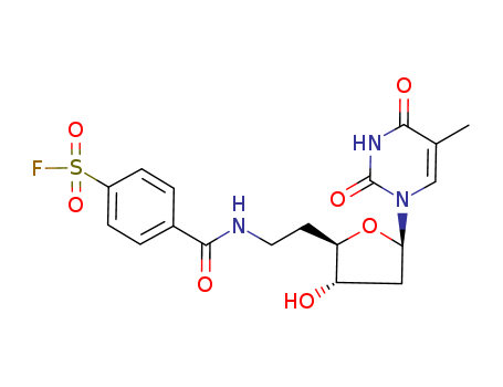 2,4(1H,3H)-Pyrimidinedione,5-methyl-1-[2,5,6-trideoxy-6-[[4-(fluorosulfonyl)benzoyl]amino]-b-D-erythro-hexofuranosyl]- (9CI) cas  76563-09-2