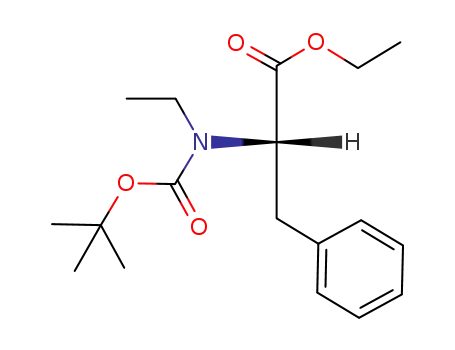 Molecular Structure of 94732-05-5 (L-Phenylalanine, N-[(1,1-dimethylethoxy)carbonyl]-N-ethyl-, ethyl ester)