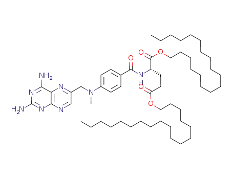 Molecular Structure of 86669-32-1 ((S)-2-{4-[(2,4-Diamino-pteridin-6-ylmethyl)-methyl-amino]-benzoylamino}-pentanedioic acid dioctadecyl ester)