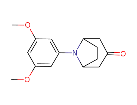Molecular Structure of 35193-97-6 (8-(3,5-dimethoxyphenyl)-8-azabicyclo<3.2.1>octan-3-one)