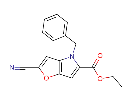 4-Benzyl-2-cyano-4H-furo[3,2-b]pyrrole-5-carboxylic acid ethyl ester