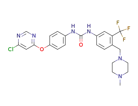 Urea,
N-[4-[(6-chloro-4-pyrimidinyl)oxy]phenyl]-N'-[4-[(4-methyl-1-piperazinyl)
methyl]-3-(trifluoromethyl)phenyl]-