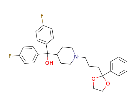 Bis-(4-fluoro-phenyl)-{1-[3-(2-phenyl-[1,3]dioxolan-2-yl)-propyl]-piperidin-4-yl}-methanol