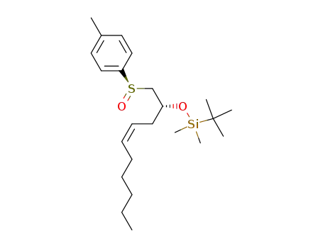 <2(R),4(Z),S(R)> 2-t-butyldimethylsilyloxy 1-p-tolylsulfinyl 4-decene