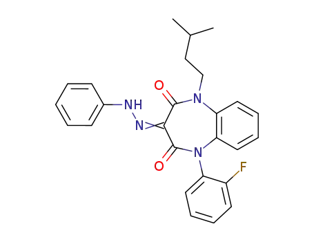 2,4-dioxo-5-N-(2-fluorophenyl)-1-N-(3-methylbut-1-yl)-3-phenylhydrazono-2,3,4,5-tetrahydro-1H-1,5-benzodiazepine