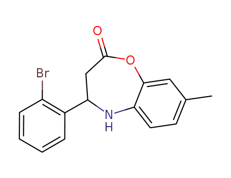 Molecular Structure of 1117777-08-8 (4-(2-bromophenyl)-4,5-dihydro-8-methylbenzo[b][1,4]oxazepin-2(3H)-one)
