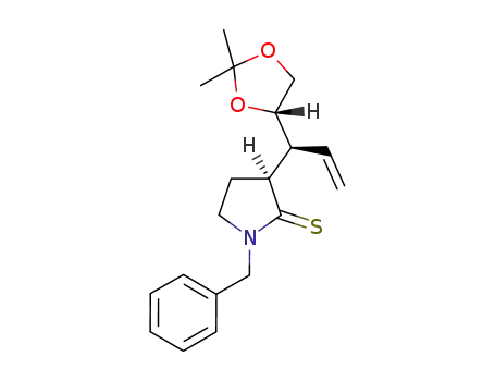 (3S,1′S,4″S)-1-benzyl-3-[1-(2,2-dimethyl-1,3-dioxolan-4-yl)allyl]-pyrrolidine-2-thione