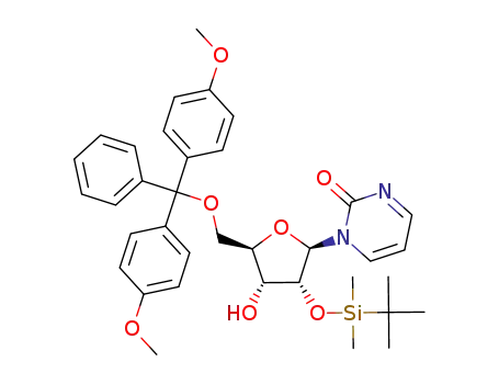 Molecular Structure of 170660-44-3 (2-pyrimidinone-1-β-D-(2'-O-t-butyldimethylsilyl-5'-O-dimethoxytritylriboside))
