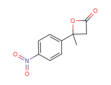 Molecular Structure of 88351-51-3 (2-Oxetanone, 4-methyl-4-(4-nitrophenyl)-)