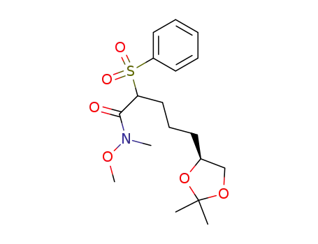 2-Benzenesulfonyl-5-((S)-2,2-dimethyl-[1,3]dioxolan-4-yl)-pentanoic acid methoxy-methyl-amide