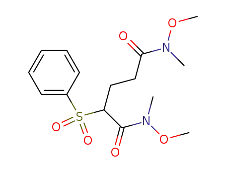 2-benzenesulfonyl-pentanedioic acid bis-(methoxy-methyl-amide)