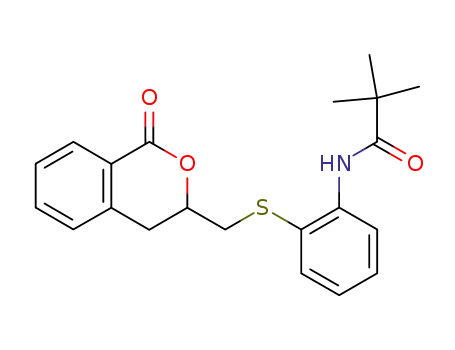 2,2-Dimethyl-N-[2-(1-oxo-isochroman-3-ylmethylsulfanyl)-phenyl]-propionamide
