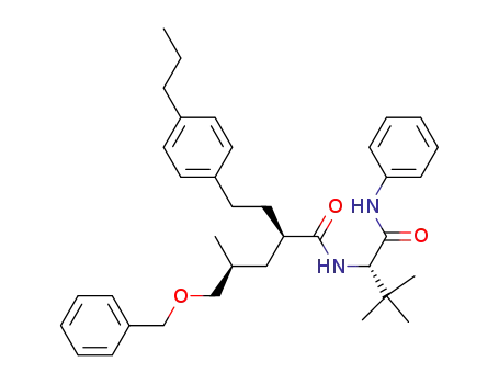5-benzyloxy-4(S)-methyl-2(R)-[2-(4-n-propylphenyl)ethyl]pentanoic acid 1-[(S)-tert-butylglycine phenylamide] amide