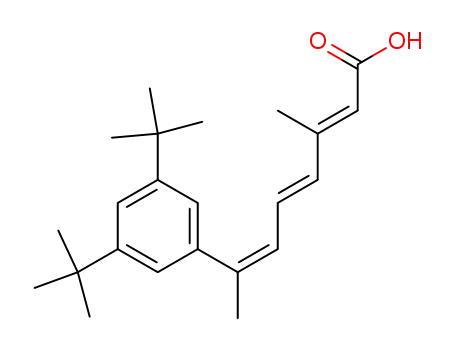 Molecular Structure of 178600-20-9 ((2E,4E,6E)-7-(3,5-Di-tert-butylphenyl)-3-methylocta-2,4,6-trienoic acid)
