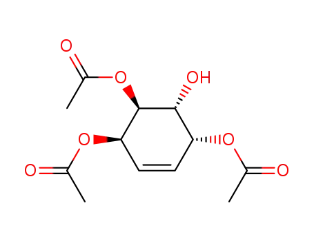 Molecular Structure of 193817-08-2 (5-Cyclohexene-1,2,3,4-tetrol, 1,2,4-triacetate, (1R,2S,3R,4R)-)