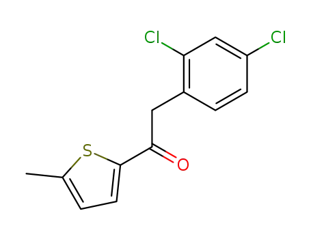 Molecular Structure of 188848-27-3 (Ethanone, 2-(2,4-dichlorophenyl)-1-(5-methyl-2-thienyl)-)