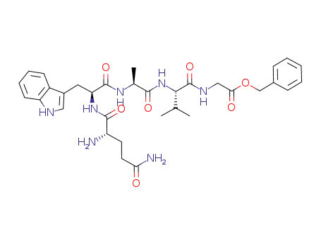 ((S)-2-{(S)-2-[(S)-2-((S)-2-Amino-4-carbamoyl-butyrylamino)-3-(1H-indol-3-yl)-propionylamino]-propionylamino}-3-methyl-butyrylamino)-acetic acid benzyl ester