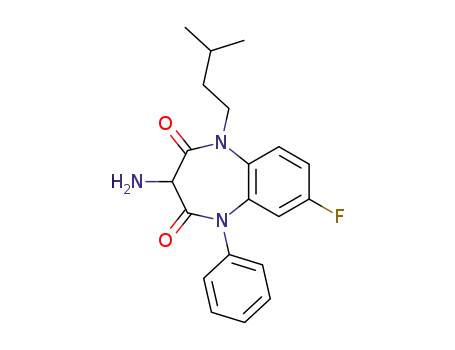3-Amino-7-fluoro-1-(3-methyl-butyl)-5-phenyl-1,5-dihydro-benzo[b][1,4]diazepine-2,4-dione