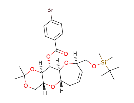 4-Bromo-benzoic acid (4aR,5aS,9R,10aS,11R,11aR)-9-(tert-butyl-dimethyl-silanyloxymethyl)-2,2-dimethyl-4,4a,5a,6,9,10a,11,11a-octahydro-1,3,5,10-tetraoxa-cyclohepta[b]naphthalen-11-yl ester