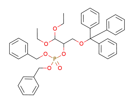 Molecular Structure of 1032939-18-6 (2-dibenzylphosphoryl-3-triphenylmethylglyceraldehyde diethyl acetal)