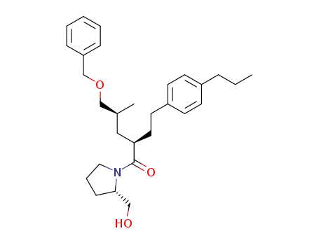 2-Pyrrolidinemethanol,
1-[(2R,4S)-4-methyl-1-oxo-5-(phenylmethoxy)-2-[2-(4-propylphenyl)ethyl
]pentyl]-, (2S)-