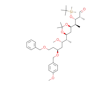 (2R,3S,4S)-4-{(4R,6S)-6-[(1R,2S,4S)-6-Benzyloxy-2-methoxy-4-(4-methoxy-benzyloxy)-1-methyl-hexyl]-2,2-dimethyl-[1,3]dioxan-4-yl}-3-(tert-butyl-dimethyl-silanyloxy)-2-methyl-pentanal