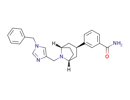 Molecular Structure of 1122649-19-7 (3-endo-[8-(1-benzyl-1H-imidazol-4-ylmethyl)-8-aza-bicyclo[3.2.1]oct-3-yl]benzamide)