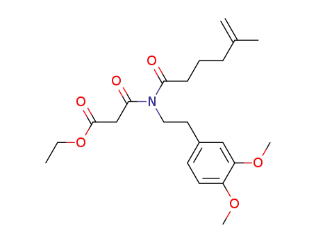 N-[2-(3,4-dimethoxyphenyl)ethyl]-N-(5-methylhex-5-enoyl)malonamic acid ethyl ester
