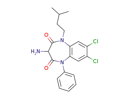 3-Amino-7,8-dichloro-1-(3-methyl-butyl)-5-phenyl-1,5-dihydro-benzo[b][1,4]diazepine-2,4-dione