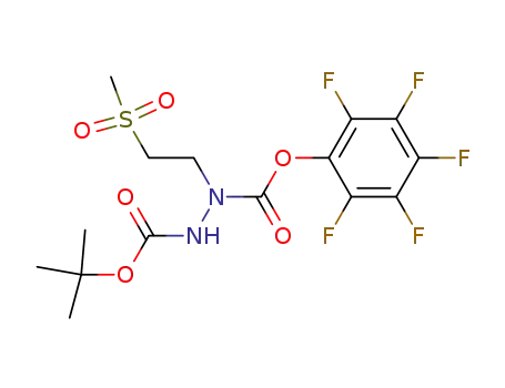 2-[N<sup>1</sup>-(pentafluorophenoxycarbonyl)-N<sup>2</sup>-(tert-butoxycarbonyl)hydrazino]ethyl methyl sulfone
