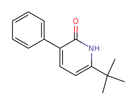 Molecular Structure of 62969-84-0 (2(1H)-Pyridinone, 6-(1,1-dimethylethyl)-3-phenyl-)